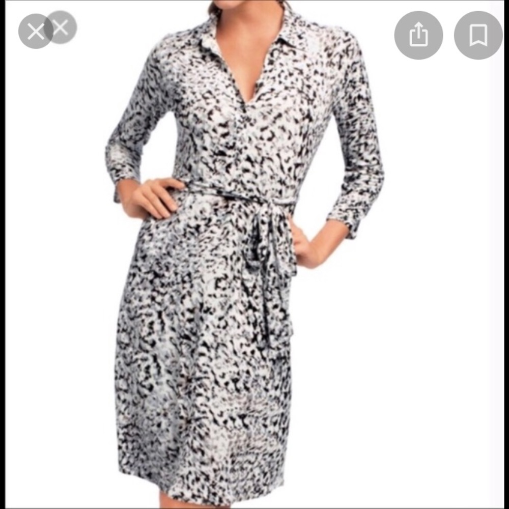 Cabi skin print shirt dress, large